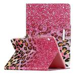 For Huawei MediaPad T3 10 Painted Pattern Horizontal Flip Leather Case with Holder(Leopard Powder Sand)