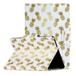 For Huawei MediaPad T3 10 Painted Pattern Horizontal Flip Leather Case with Holder(Pineapple)