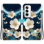 For OPPO Reno12 5G Global Crystal Texture Colored Drawing Leather Phone Case(Magnolia)