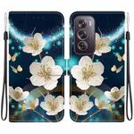For OPPO Reno12 Pro 5G Global Crystal Texture Colored Drawing Leather Phone Case(Magnolia)