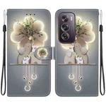 For OPPO Reno12 Pro 5G Global Crystal Texture Colored Drawing Leather Phone Case(Elephants)