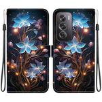 For OPPO Reno12 Pro 5G Global Crystal Texture Colored Drawing Leather Phone Case(Little Lantern Flower)
