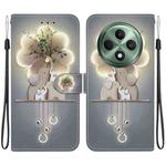 For OPPO Reno12 F 5G Crystal Texture Colored Drawing Leather Phone Case(Elephants)