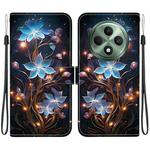 For OPPO Reno12 F 5G Crystal Texture Colored Drawing Leather Phone Case(Little Lantern Flower)