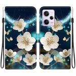 For Redmi Note 12 Pro / Poco X5 Pro Crystal Texture Colored Drawing Leather Phone Case(Magnolia)