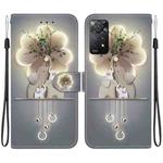 For Redmi Note 12 Pro 4G  Crystal Texture Colored Drawing Leather Phone Case(Elephants)