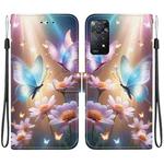 For Redmi Note 12 Pro 4G  Crystal Texture Colored Drawing Leather Phone Case(Butterfly Love Flower)