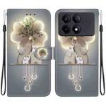 For Redmi K70E / Poco X6 Pro Crystal Texture Colored Drawing Leather Phone Case(Elephants)