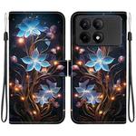 For Redmi K70E / Poco X6 Pro Crystal Texture Colored Drawing Leather Phone Case(Little Lantern Flower)