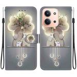For Redmi 15C 4G 173.1mm / 15C 5G 173.1mm Crystal Texture Colored Drawing Leather Phone Case(Elephants)