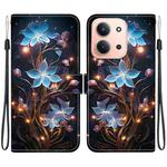 For Redmi 15C 4G 173.1mm / 15C 5G 173.1mm Crystal Texture Colored Drawing Leather Phone Case(Little Lantern Flower)
