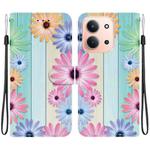 For Redmi 15C 4G 173.1mm / 15C 5G 173.1mm Crystal Texture Colored Drawing Leather Phone Case(Sunflowers)
