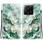 For Xiaomi 13T / 13T Pro Crystal Texture Colored Drawing Leather Phone Case(Jade Flowers)