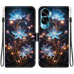 For Honor 90 Lite Crystal Texture Colored Drawing Leather Phone Case(Little Lantern Flower)