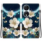 For Honor X7b / Play 50 Plus Crystal Texture Colored Drawing Leather Phone Case(Magnolia)