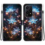 For Honor 200 Lite Global Crystal Texture Colored Drawing Leather Phone Case(Little Lantern Flower)