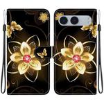 For OnePlus Nord 4 Crystal Texture Colored Drawing Leather Phone Case(Gold Flower)