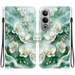 For OnePlus Nord CE4 5G Crystal Texture Colored Drawing Leather Phone Case(Jade Flowers)