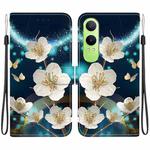 For OnePlus Nord CE4 Lite Crystal Texture Colored Drawing Leather Phone Case(Magnolia)