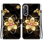 For OnePlus Ace 5 Ultra / Nord 5 5G Crystal Texture Colored Drawing Leather Phone Case(Gold Flower)
