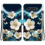 For LG K61 Crystal Texture Colored Drawing Leather Phone Case(Magnolia)