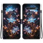 For LG K61 Crystal Texture Colored Drawing Leather Phone Case(Little Lantern Flower)