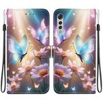 For LG Velvet  5G/ G9 4G Crystal Texture Colored Drawing Leather Phone Case(Butterfly Love Flower)