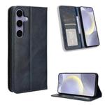 For Samsung Galaxy S25+ 5G Magnetic Buckle Retro Texture Leather Phone Case(Blue)