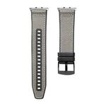 For Honor Watch 5 Hybrid Leather Silicone Watch Band(Grey)