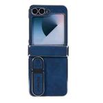 For Samsung Galaxy Z Flip6 Invisible Stand Design Fold Phone Case(Blue)