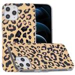 For iPhone 12 Pro Max Plating Marble Pattern Soft TPU Protective Case(Leopard)