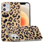 For iPhone 12 mini Plating Marble Pattern Soft TPU Protective Case(Leopard)