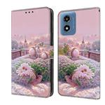 For Motorola Moto G Play 2024 Fresh Painted Leather Phone Case(Garden)