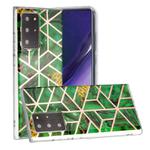 For Samsung Galaxy Note20 Ultra Plating Marble Pattern Soft TPU Protective Case(Green)