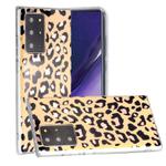 For Samsung Galaxy Note20 Ultra Plating Marble Pattern Soft TPU Protective Case(Leopard)