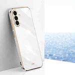 For Samsung Galaxy A36 5G XINLI Straight Edge 6D Electroplate TPU Phone Case(White)