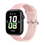 For Honor Watch 5 Solid Color Silver Buckle Soft Silicone Watch Band(Pink)