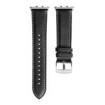 For Honor Watch 5 Pointed Tail Genuine Leather Watch Band(Black)