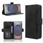 For Samsung Galaxy S25 Ultra 5G Skin Feel Calf Texture Card Slots Leather Phone Case(Black)