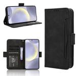 For Samsung Galaxy S25+ 5G Skin Feel Calf Texture Card Slots Leather Phone Case(Black)