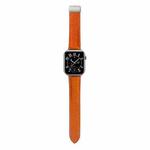 For Honor Watch 5 Litchi Texture Magnetic Folding Buckle Leather Watch Band(Orange)