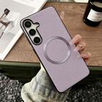 For Samsung Galaxy S25+ 5G CD Magsafe Magnetic Litchi Texture Phone Case(Purple)