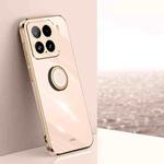 For Xiaomi 15 XINLI Straight Edge 6D Electroplate TPU Phone Case with Ring Holder(Pink)