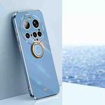 For Xiaomi 15 Ultra XINLI Straight Edge 6D Electroplate TPU Phone Case with Ring Holder(Celestial Blue)