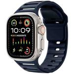 For Apple Watch 46mm / 49mm / 45mm / 44mm Single Nail Dual-Color Multi-hole Silicone Watch Band(Midnight Color)