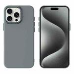 For iPhone 15 Pro Max PC Flocking MagSafe Magnetic Phone Case(Dark Grey)