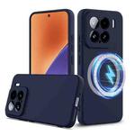 For Xiaomi 15 Shockproof Silicone Magsafe Phone Case(Navy Blue)