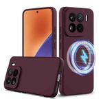 For Xiaomi 15 Pro Shockproof Silicone Magsafe Phone Case(Plum Color)