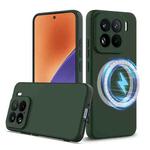 For Xiaomi 15 Pro Shockproof Silicone Magsafe Phone Case(Dark Green)