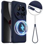 For Xiaomi 15 Ultra Shockproof Silicone Magsafe Phone Case(Navy Blue)